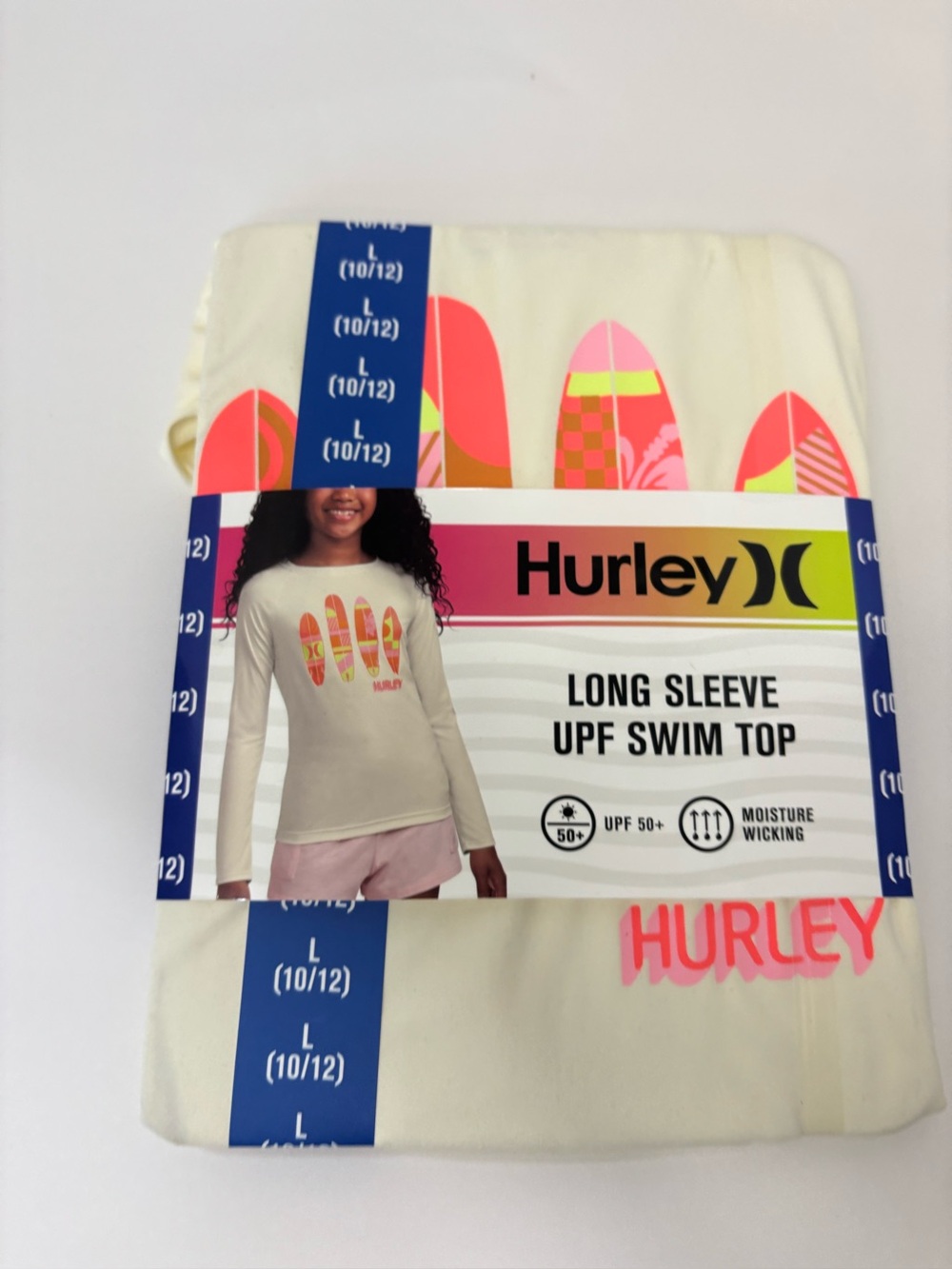 Hurley Girls Swim Shirt Size L